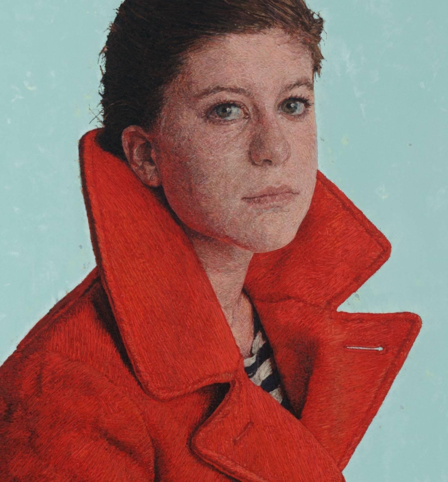 Raphaella in Her Winter Coat (After Alex) - Contemporary Art by Cayce Zavaglia