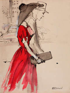 1950’s Fashion- Red Dress- New York