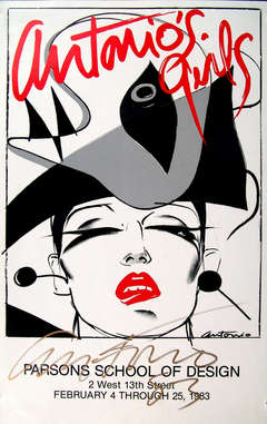 Poster for Antonio
s Girls Book Signing and Exhibit at Parsons.