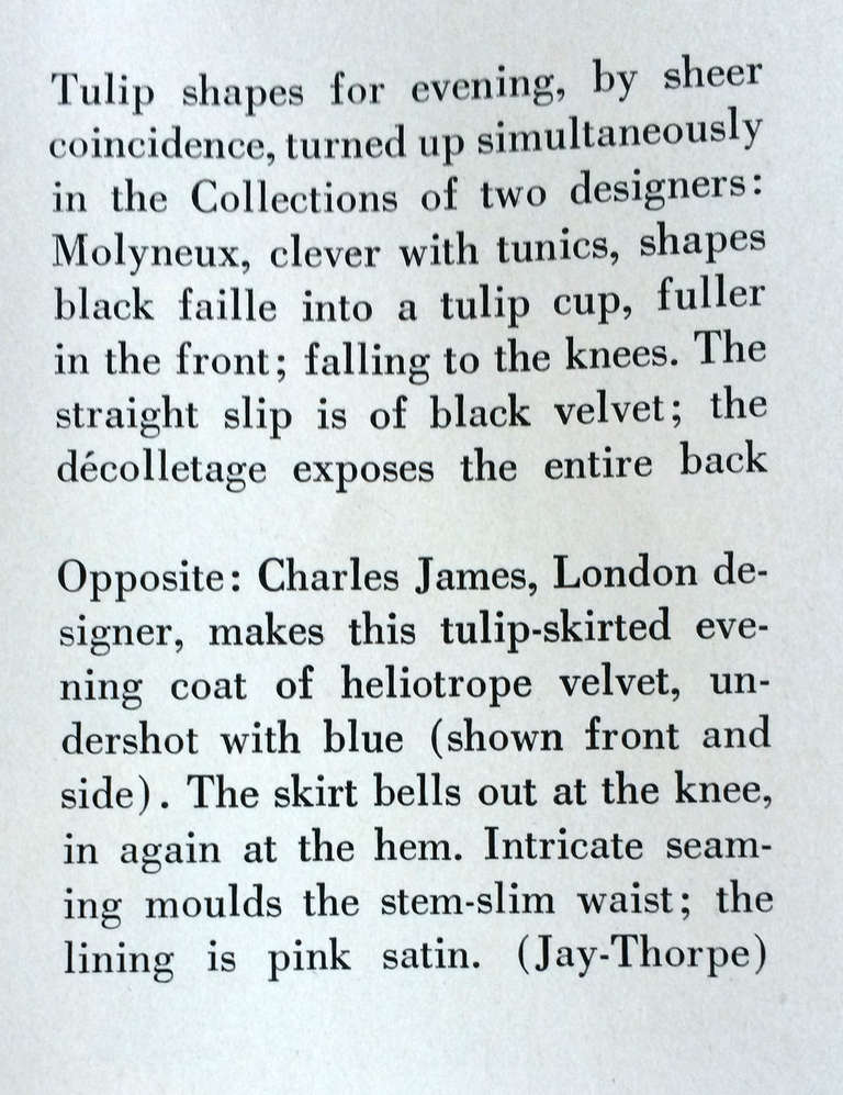 Charles James Fashion - Tulip-skirted evening coat 2