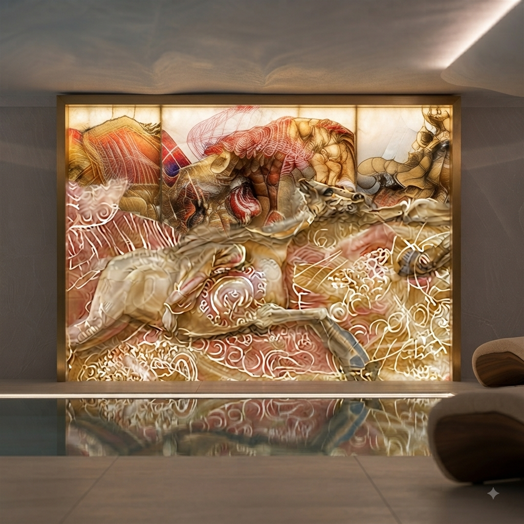 «El ciclo de la vida», pintura al óleo original sobre lienzo, firmada, siglo XXI