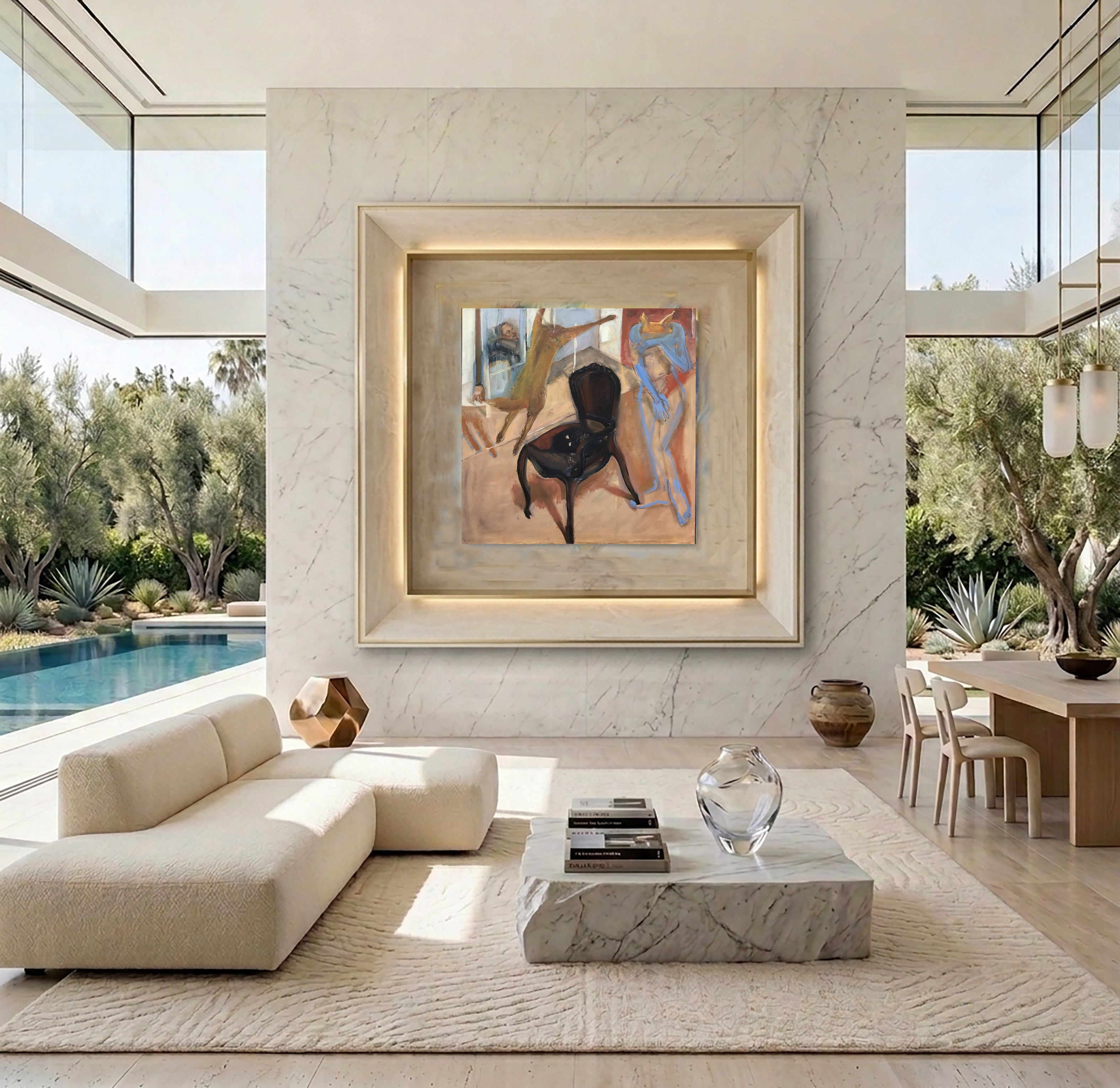 Anastasia Aureum Figurative Painting - Lovers Oil on Canvas Painting, Realist Style, 21st Century, Signed