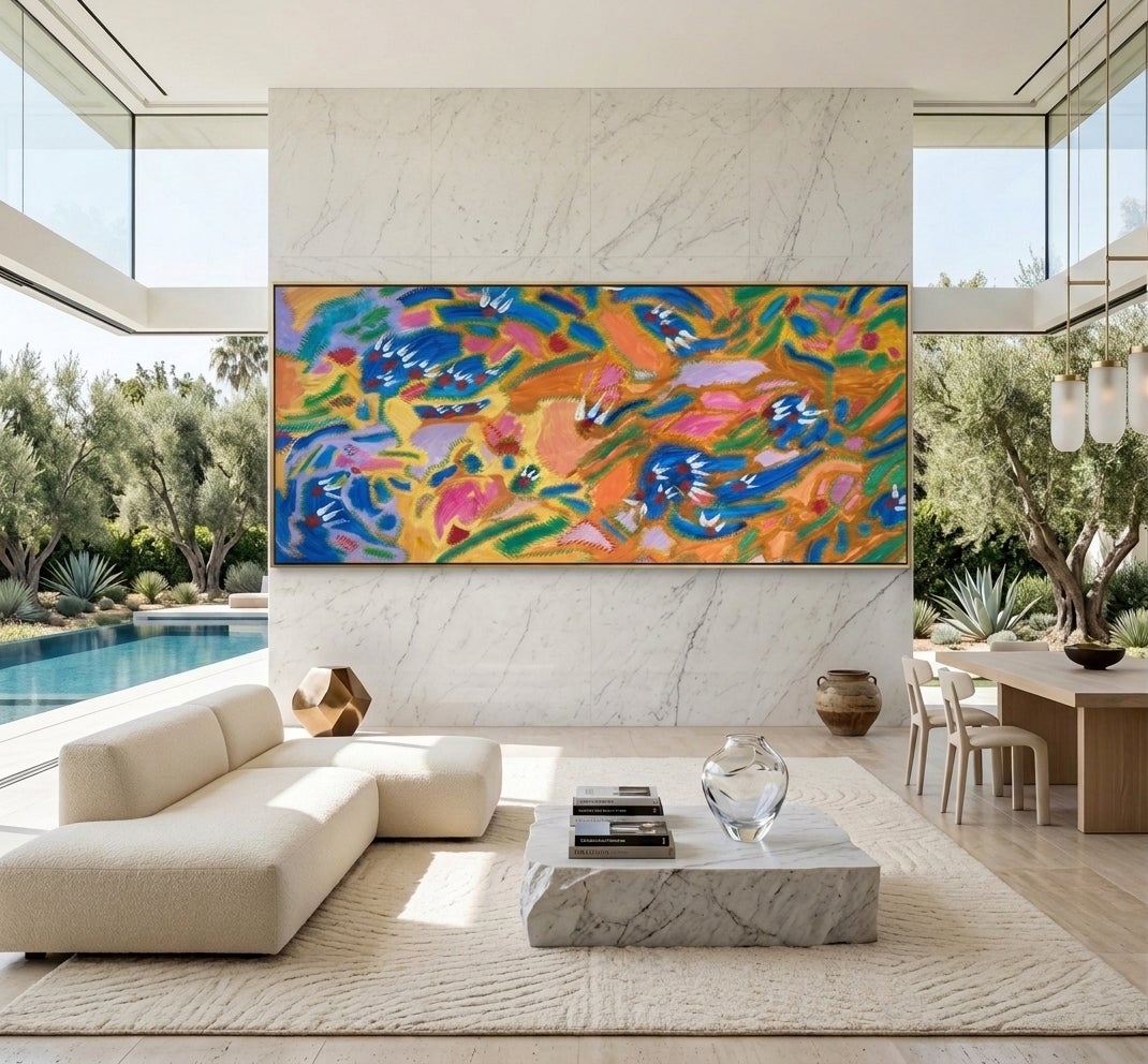Emanation Abstract Expressionist Painting, Acrylic on Canvas, XXL Size