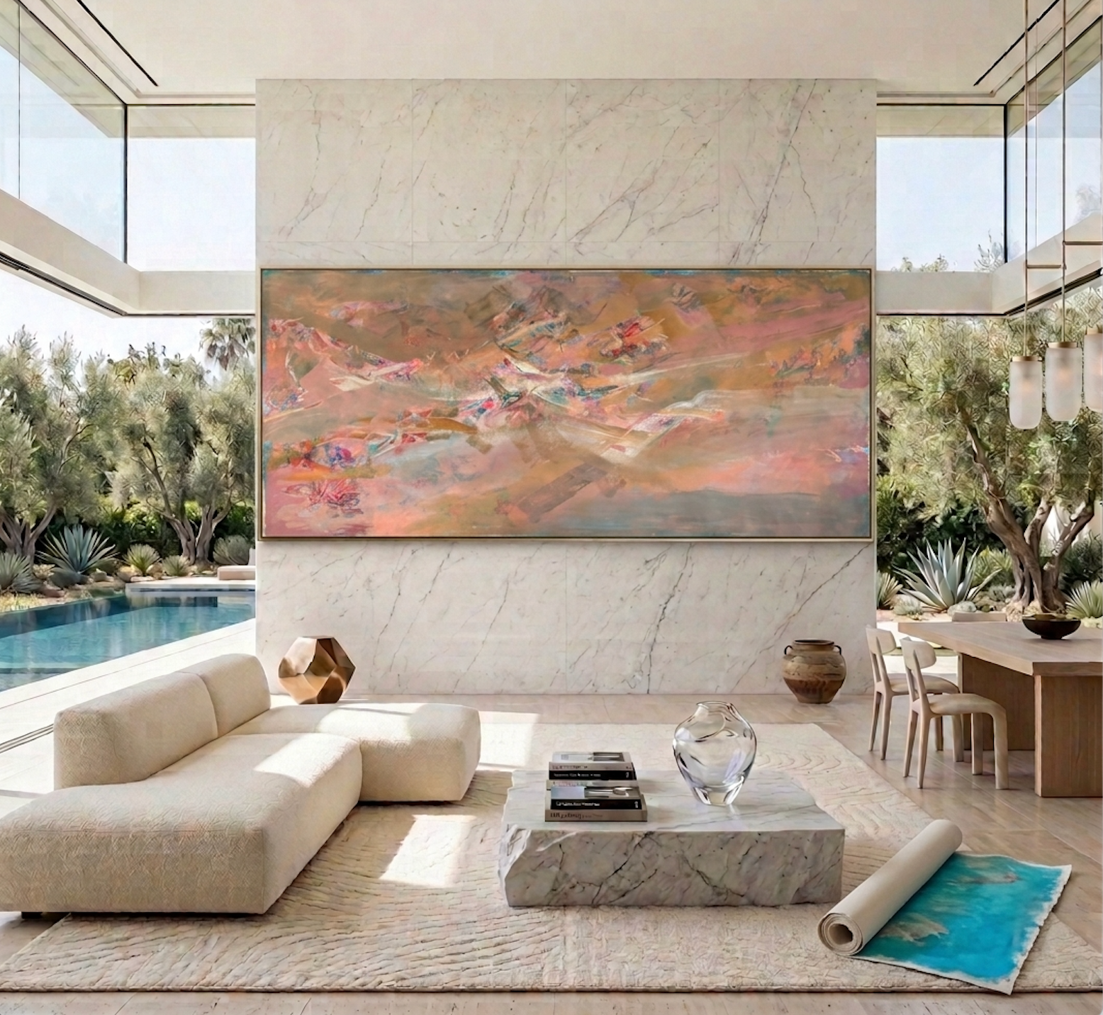Kinko Abstract Expressionist Painting, Oil & Acrylic, 21st Century