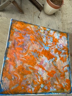 Haiku Abstract Expressionist Painting in Acrylic and Oil on Canvas