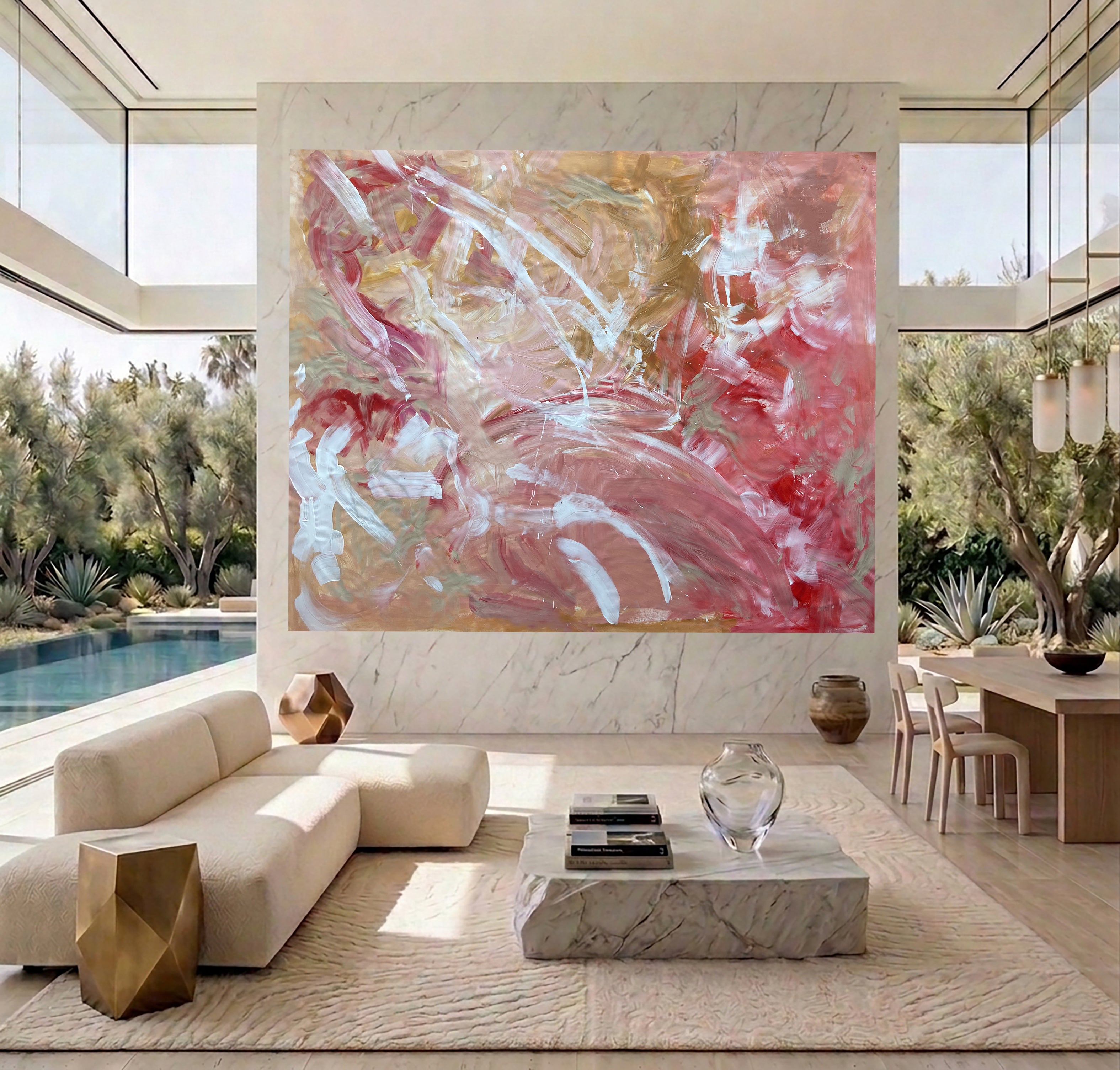 Eternal Abstract Expressionist Painting, XXL Oil & Acrylic on Canvas