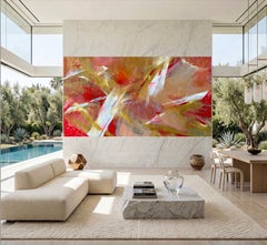Passion Space: Hand-Signed Acrylic & Oil Abstract Painting, 212x202cm