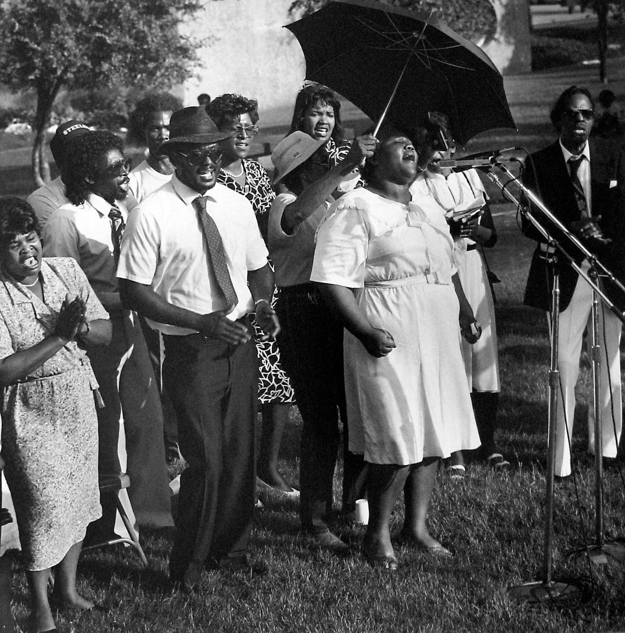 Earlie Hudnall Jr. Black and White Photograph - Feeling the Spirit