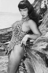 Bettie Page Standing with Driftwood, Miami Beach, FL 3