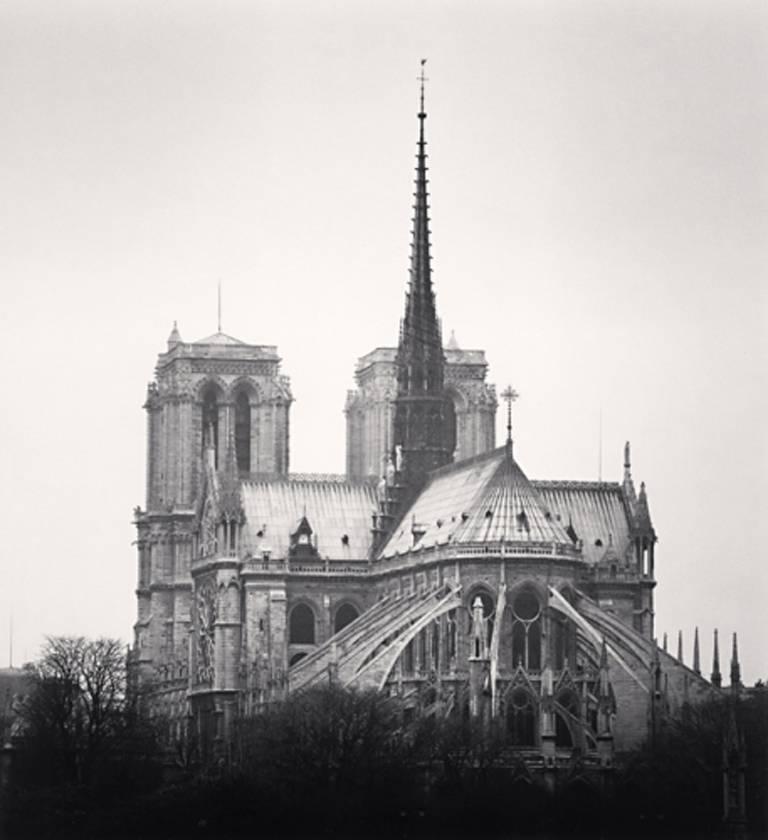 Michael Kenna Black and White Photograph - Notre Dame, Study 2, Paris, France