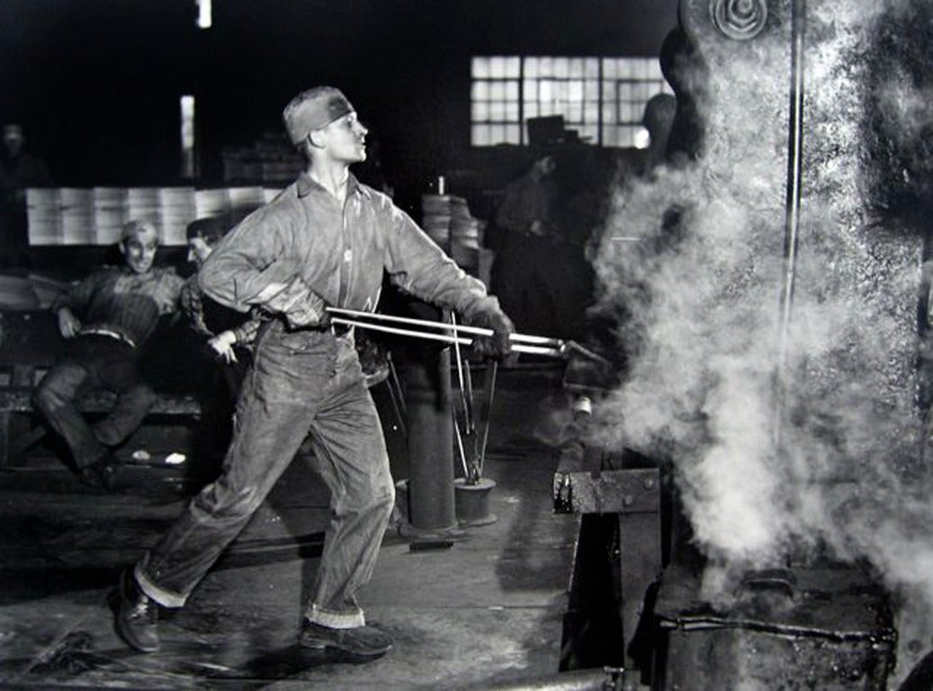 Jack Delano Portrait Photograph - In an Iron Foundry, Washington, Pennsylvania, 1941