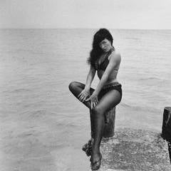 Bettie Page, Seated on Pier, Miami Beach, FL 6