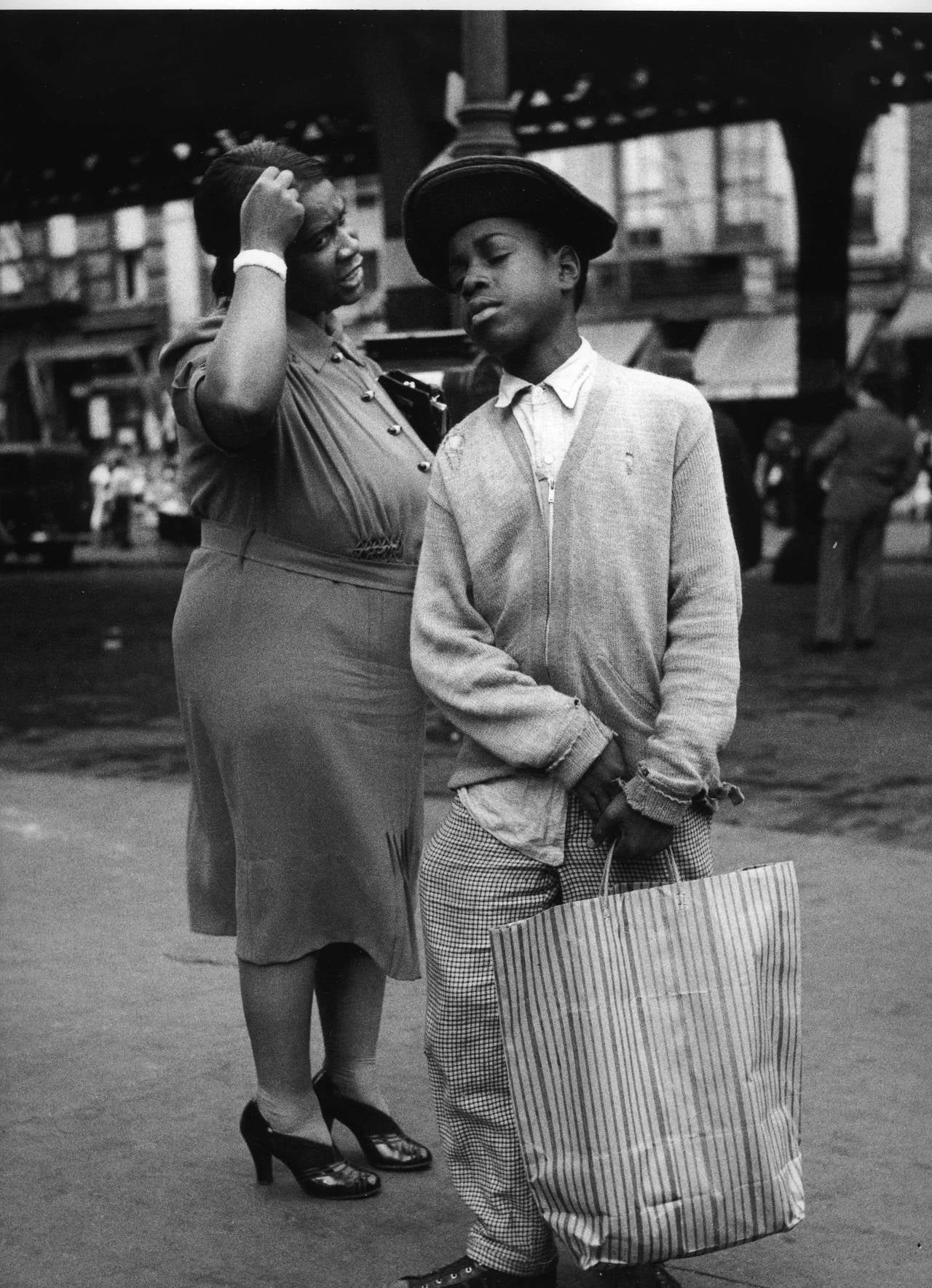 Mother and Son Shopping, Ninth Ave, NYC
