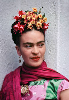 Frida in Pink and Green Blouse 3