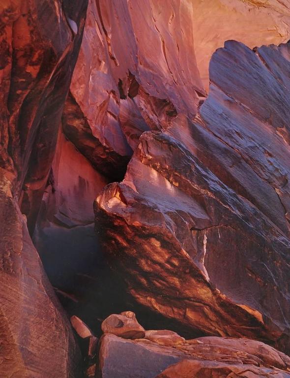 Eliot Porter Color Photograph - Cliff. Moonlight Creek, San Juan River, May 23, 1962