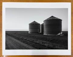 41°6'53,64" N 104°20'55,71" O - Bianco e nero, Silos, Fattoria, Campagna, Strada