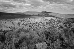 Howell, Utah - Black and White, Desert, Mountains, Shrubs, Landscape