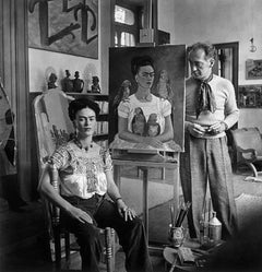 Peinture de Frida « Me and my Parrots » (moi et mes perroquets) (avec Nickolas Muray)