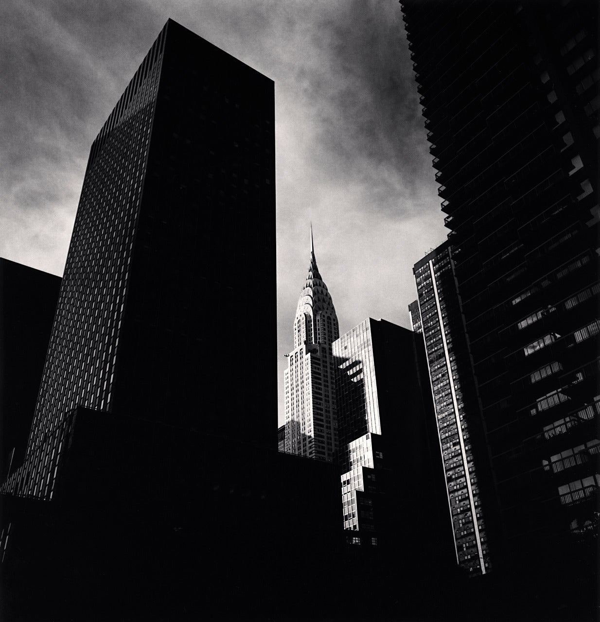 Michael Kenna Black and White Photograph - Chrysler Building, Study 1, New York, New York, USA