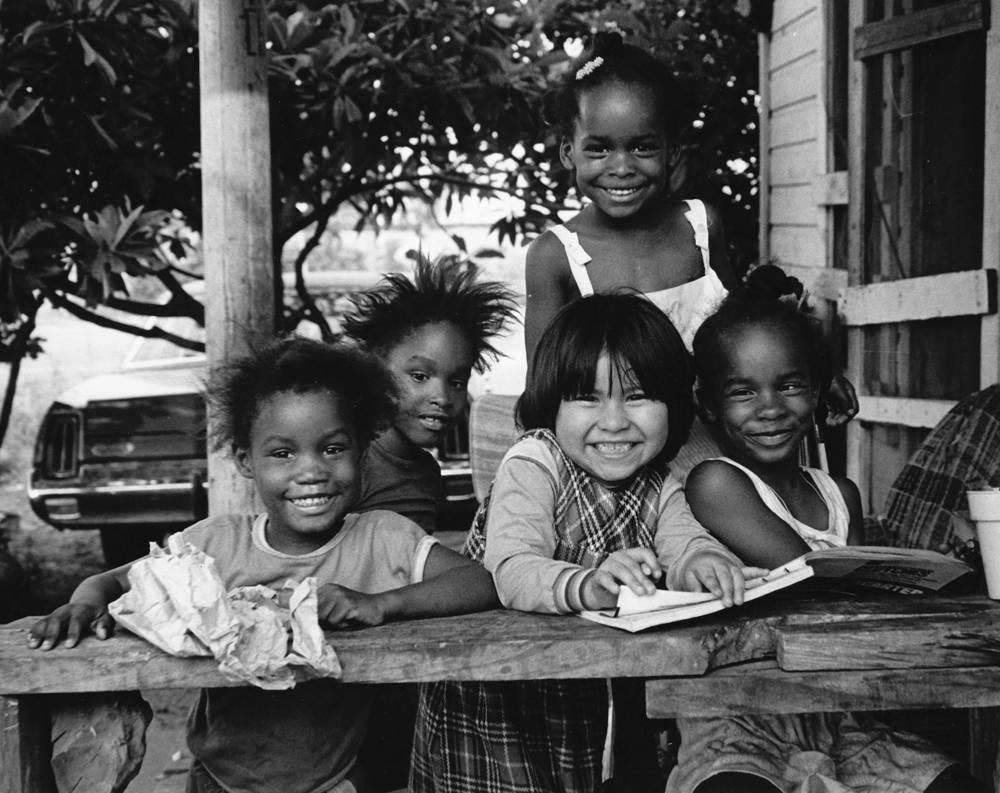 Earlie Hudnall Jr. Black and White Photograph - Smiling Girls
