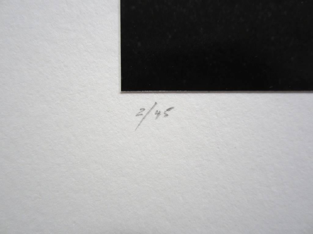 Auflage von 45
Signiert, datiert und nummeriert mit Bleistift auf dem Passepartoutrand recto.
Mit Bleistift signiert, betitelt, Negativdatum, Druckdatum und nummeriert mit der 
Stempel des Künstlers in schwarzer Tinte auf dem Passepartout