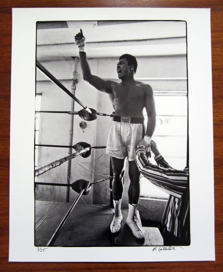 Muhammad Ali, Fifth Street Gym, Miami, October (I'm Number One) - Photograph by Al Satterwhite