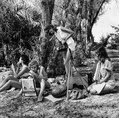 Bunny with Models Prepping for Shoot 4