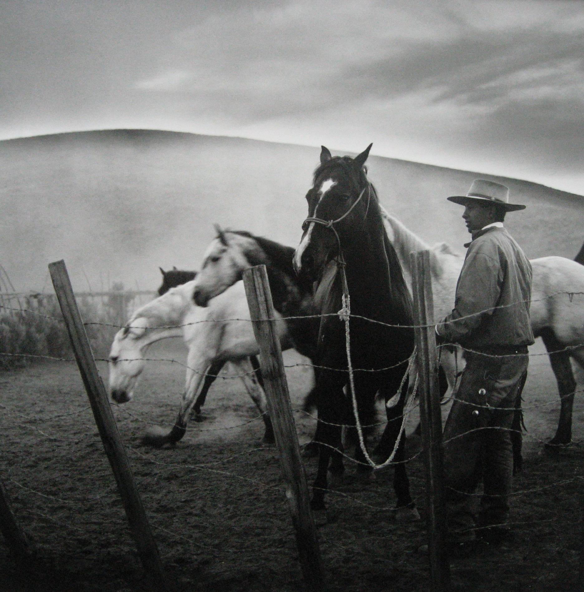 Adam Jahiel Black and White Photograph - Anthony Gonzales, Spanish Ranch, Nevada