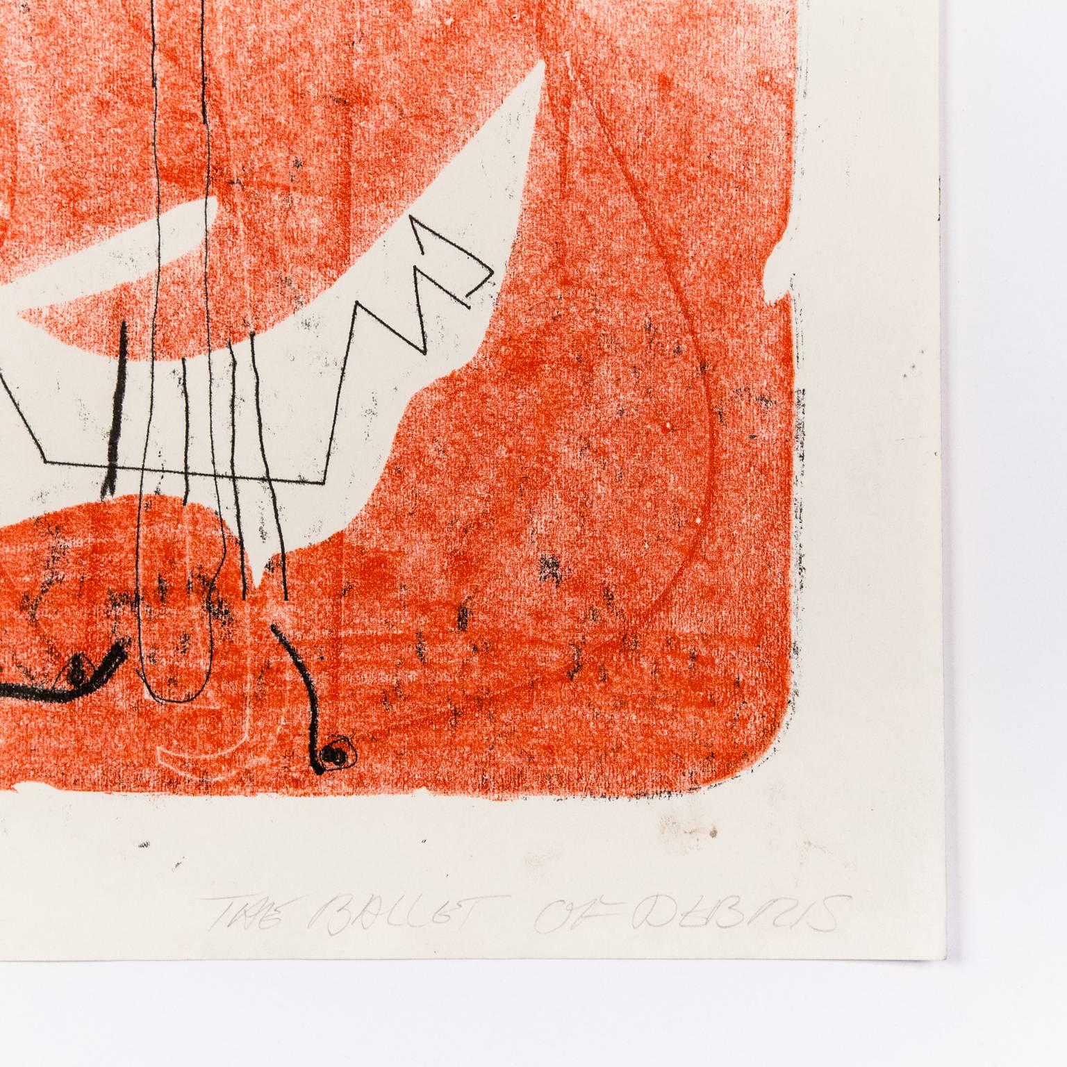 Ballet - Beige Abstract Print by Harold Town