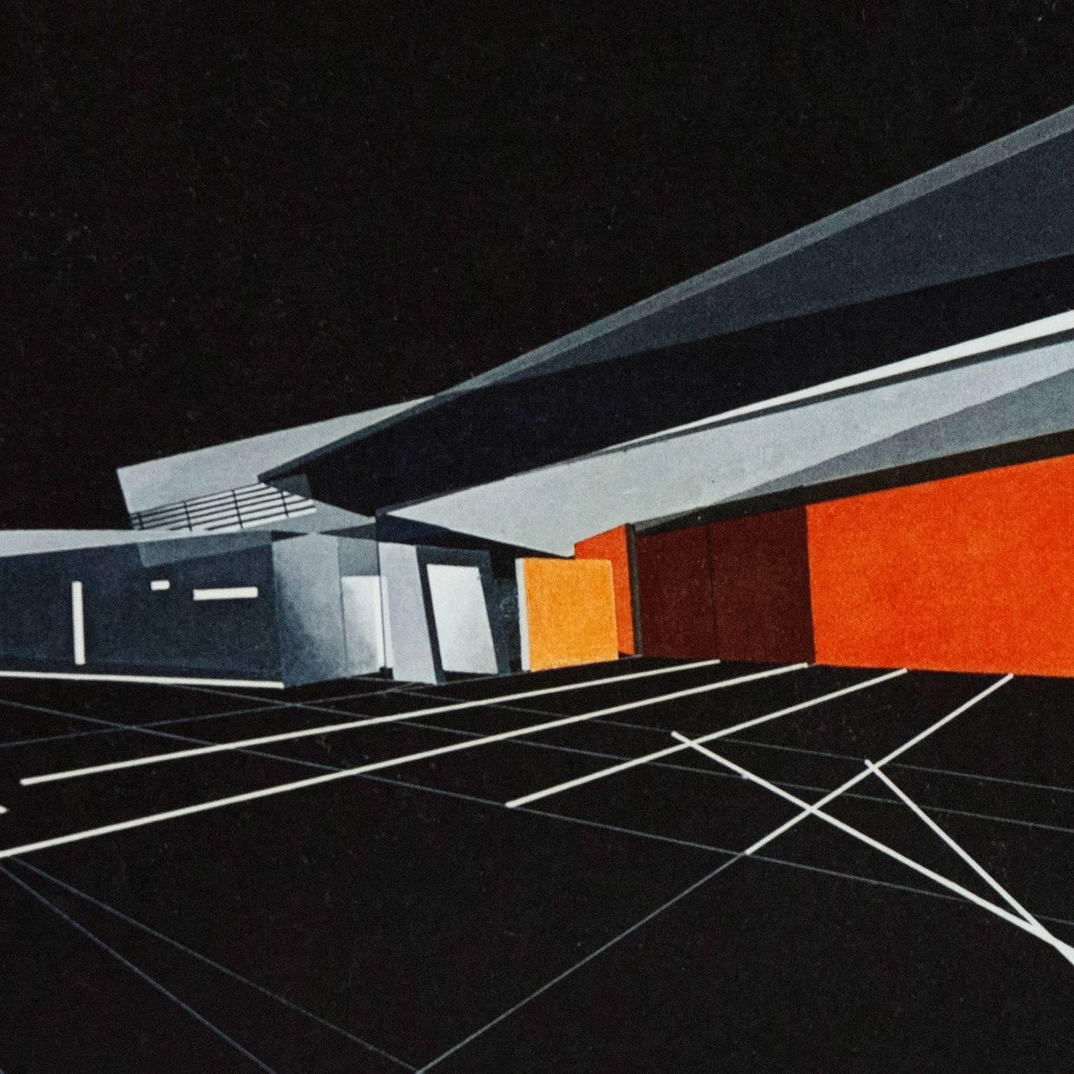Zaha Hadid Abstract Print – VITRA FEUERWACHE