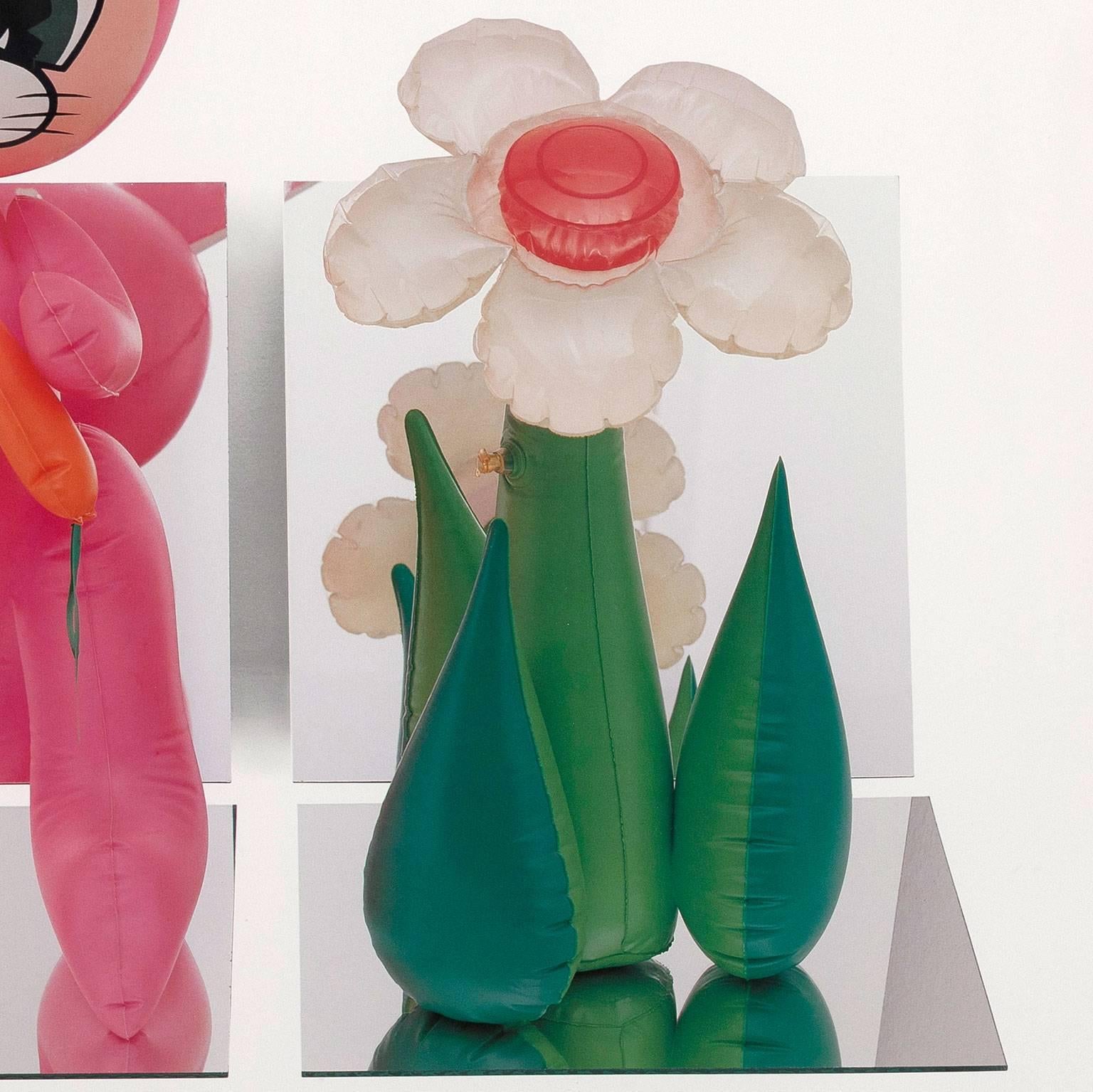 Inflatable Flower and Bunny   - Gray Abstract Print by Jeff Koons
