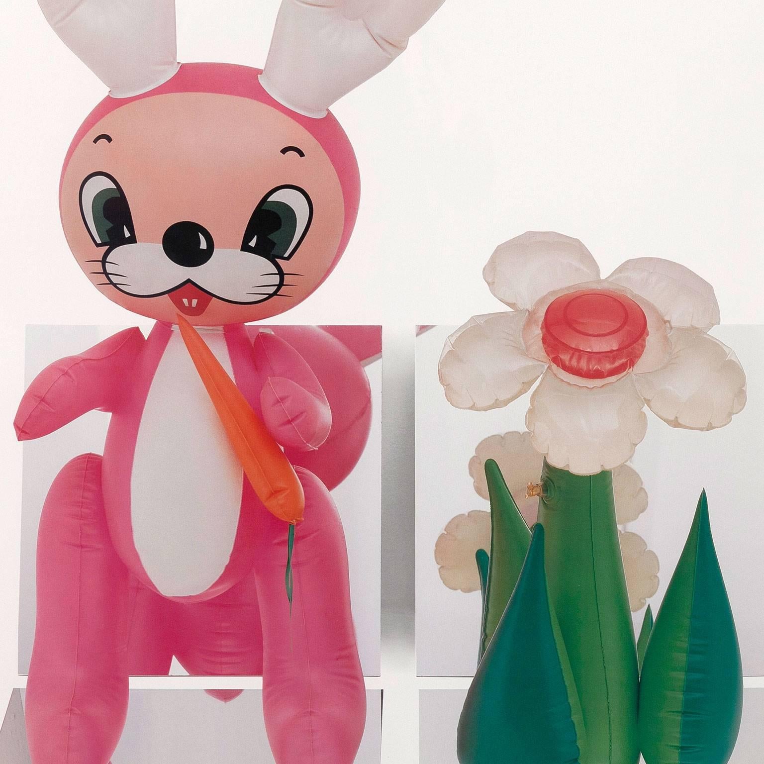 jeff koons inflatable flower and bunny