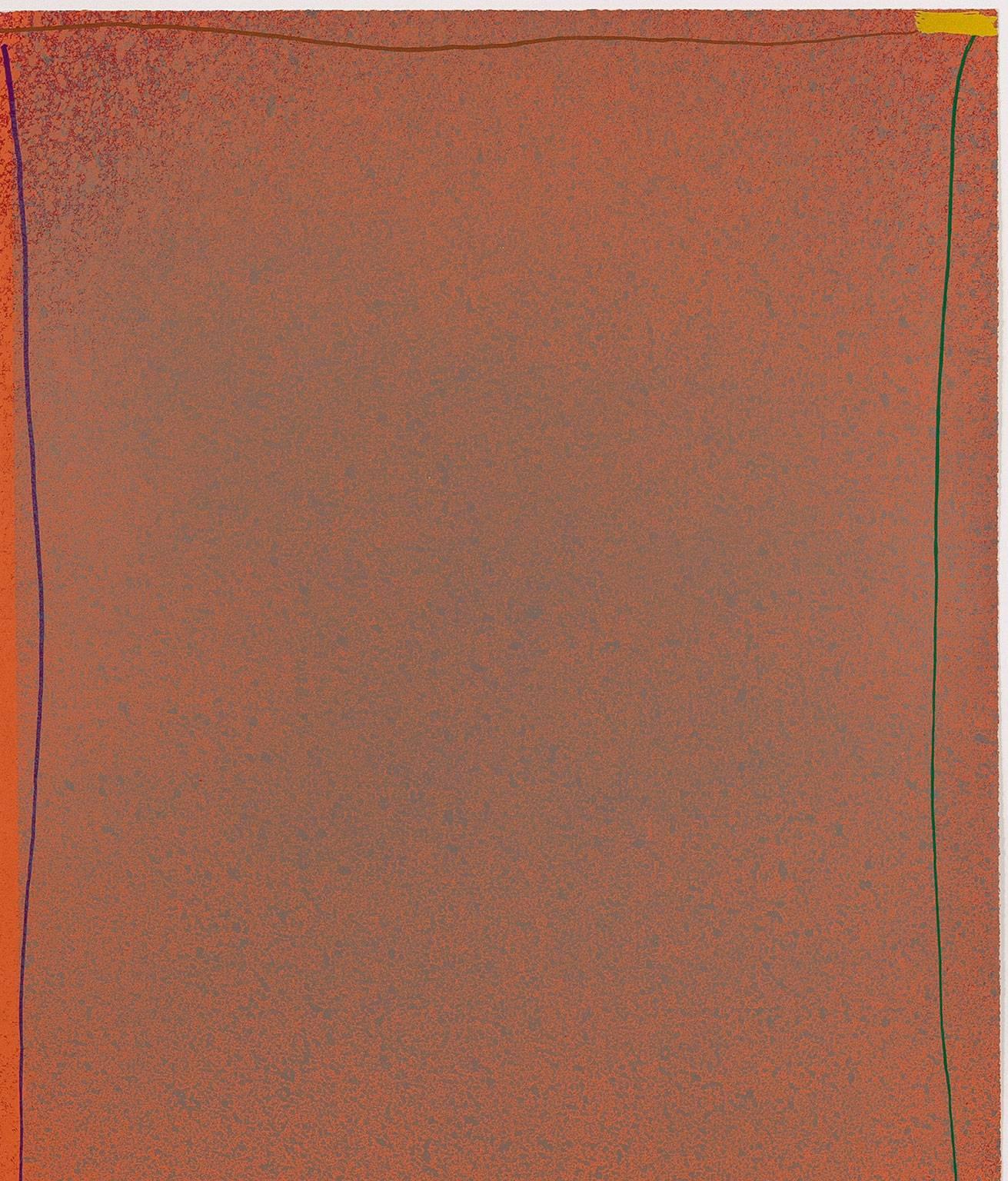 Orange G - Abstract Expressionist Print by Jules Olitski