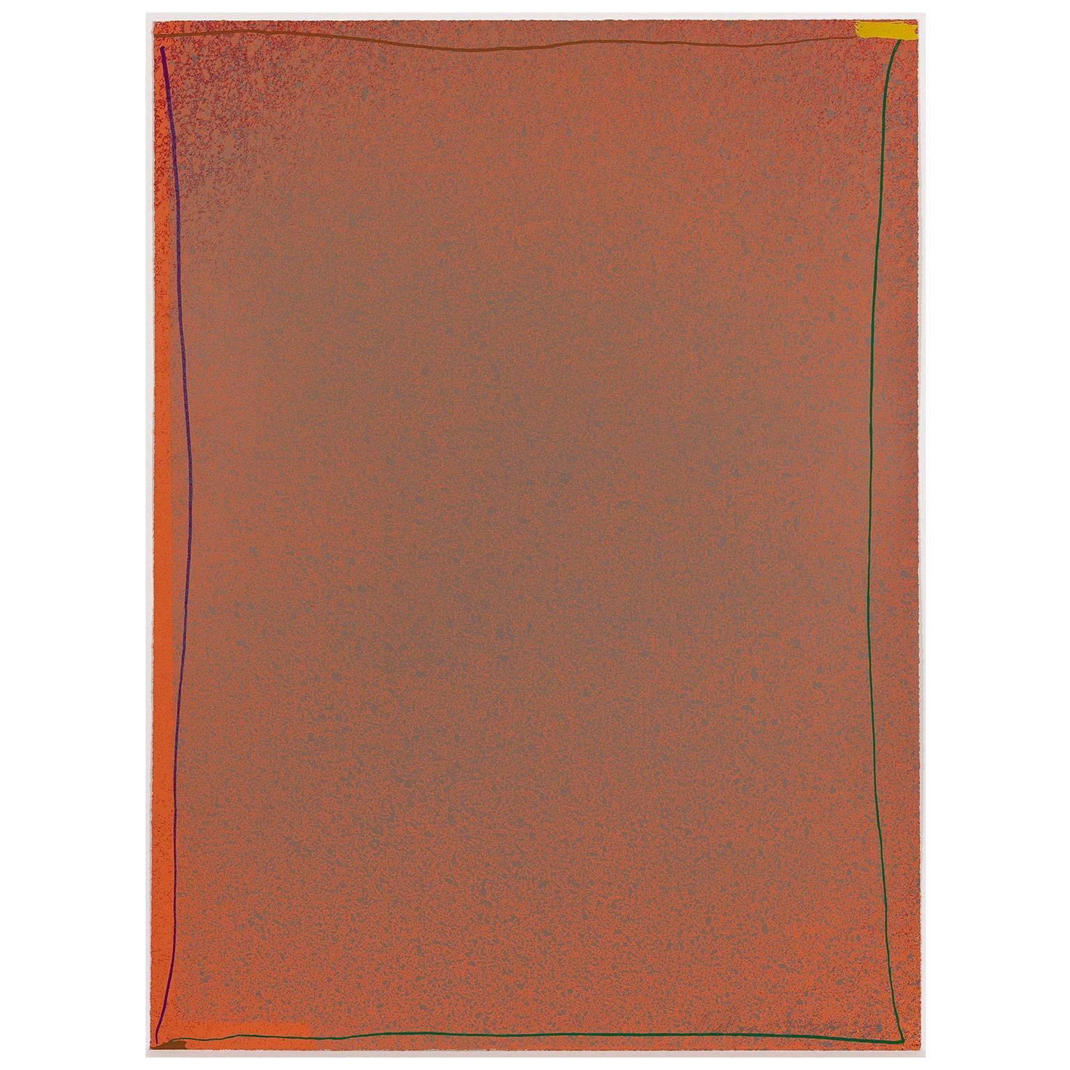 Jules Olitski Abstract Print - Orange G