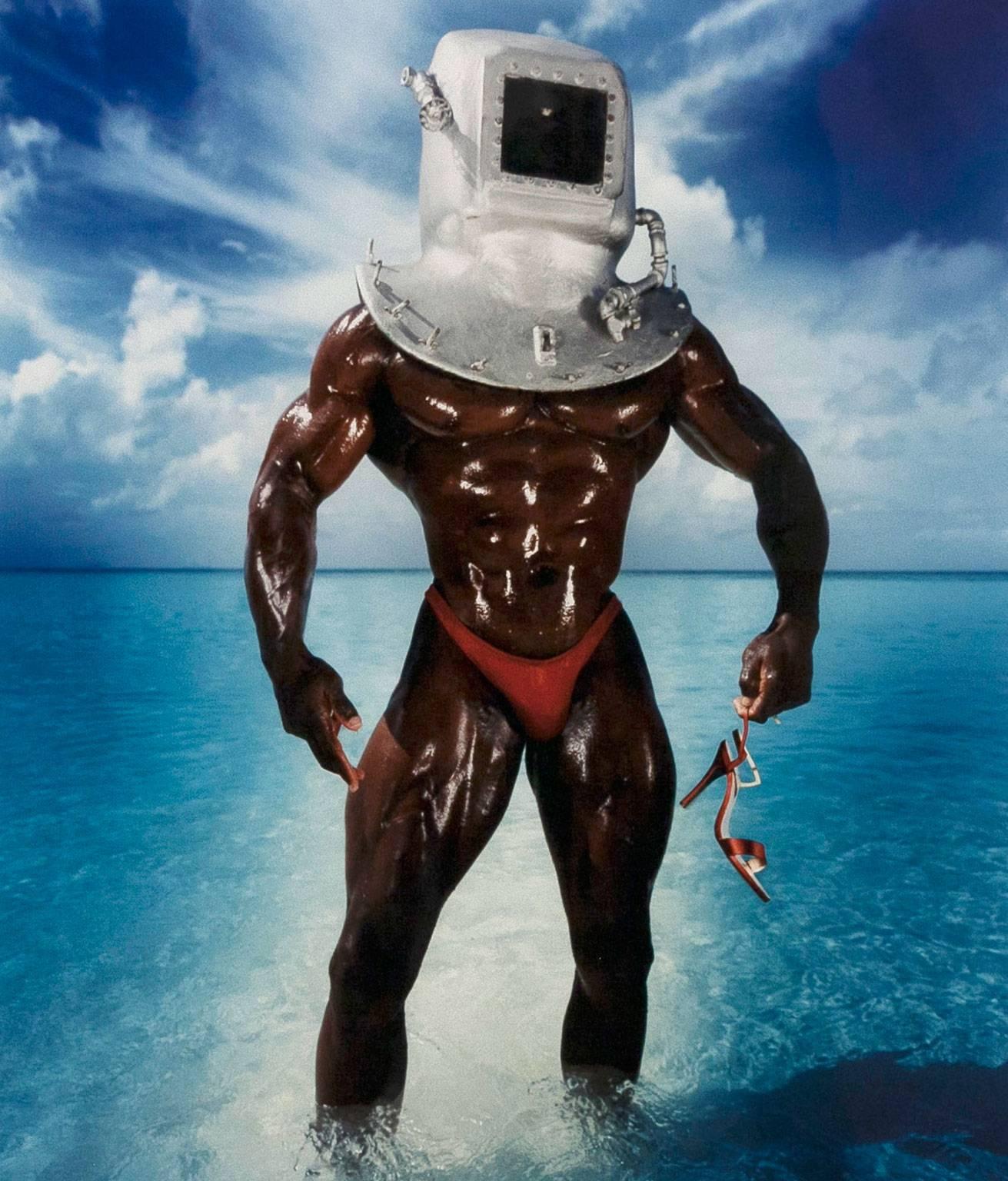 Man With Diving Bell - Photograph by David LaChapelle