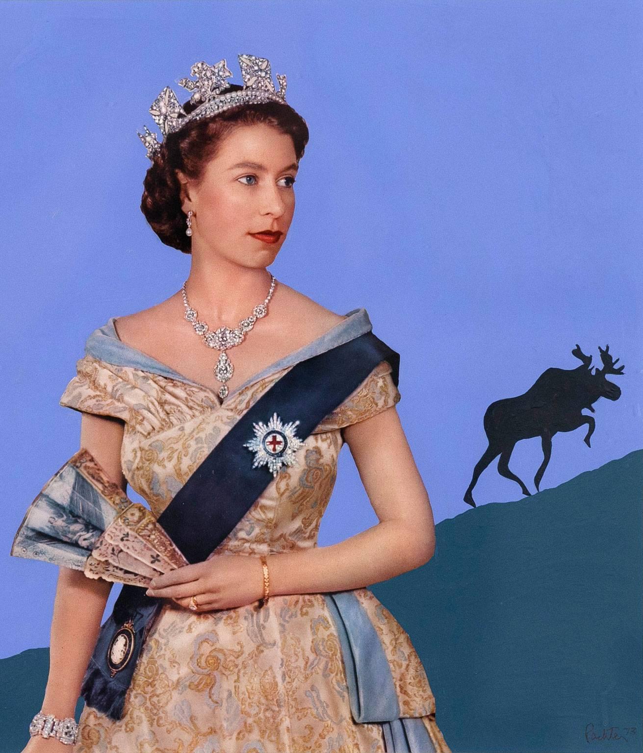 Queen & Moose - Mixed Media Art by Charles Pachter