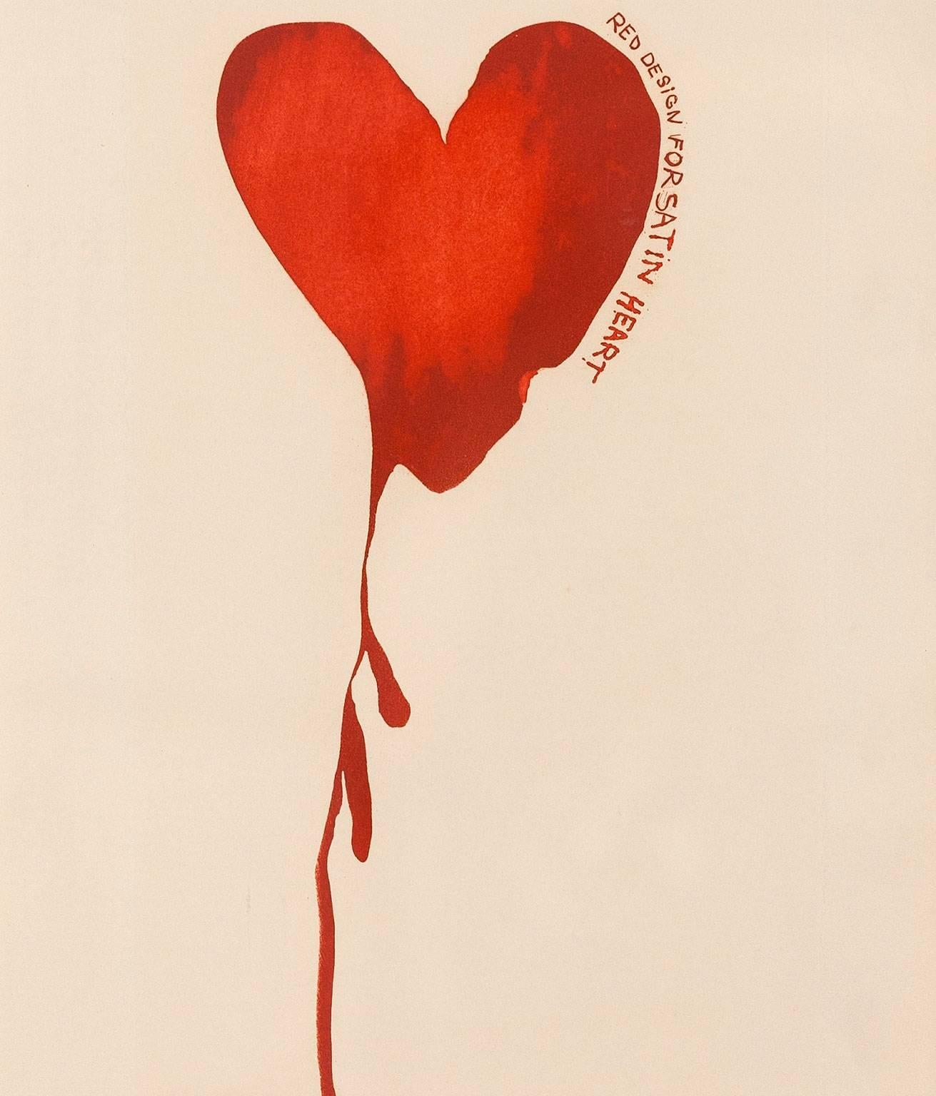 Jim Dine Abstract Print - Satin Heart