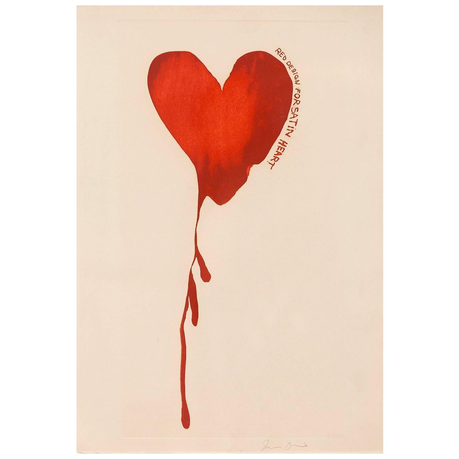 Satin Heart - Pop Art Print by Jim Dine