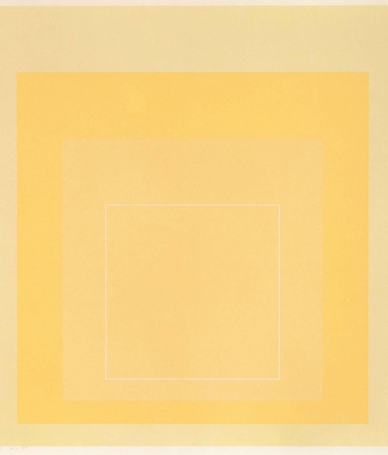 Josef Albers Abstract Print - "Lemon Squares" WLS-1