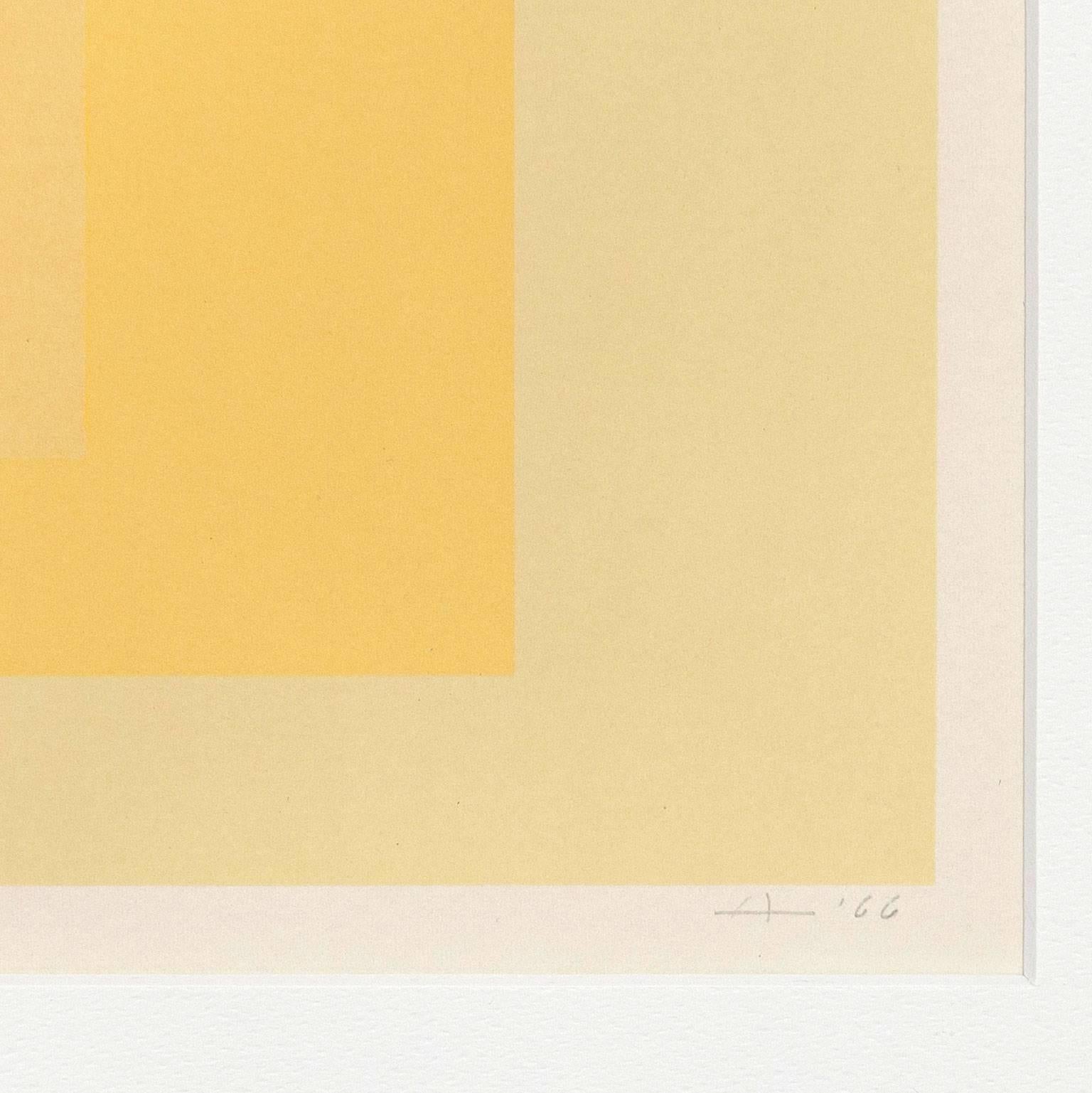 Josef Albers's (1888-1976) iconic explorations of color and form, especially his variations of "Homage to the Square", are arguably the most important and distinctive creation of 20th century abstraction. 

Albers's works are both the