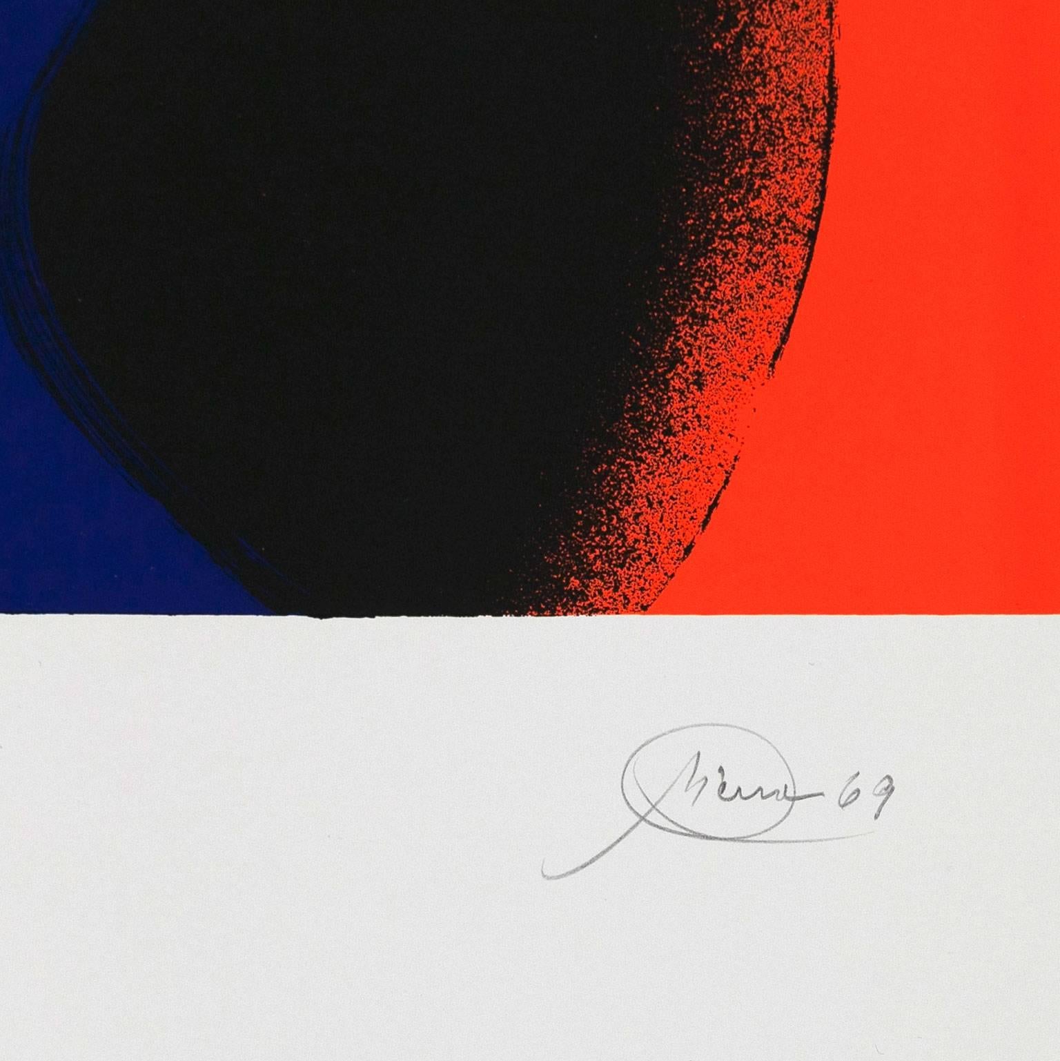 Composition 8  - Black Abstract Print by Otto Piene