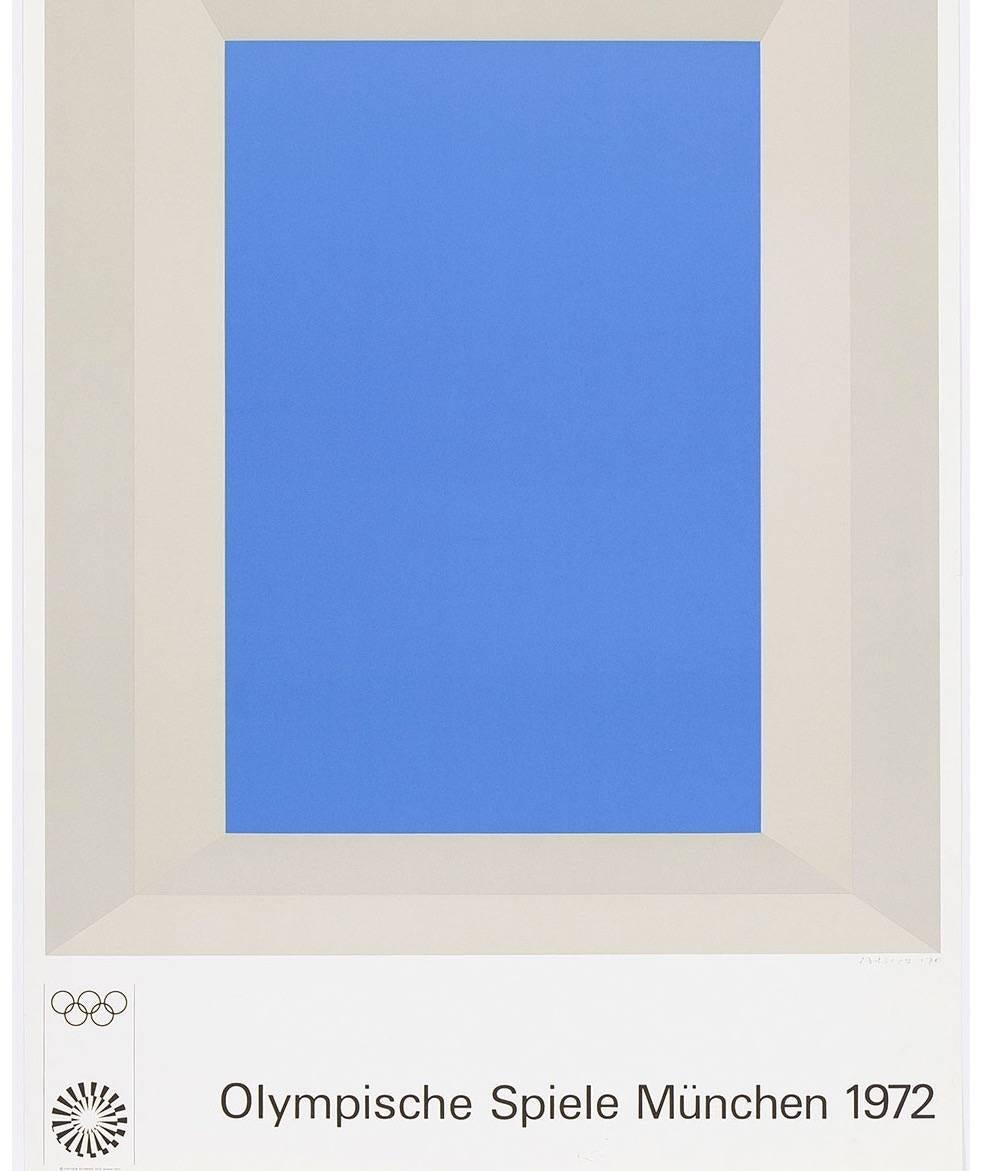 Josef Albers Abstract Print - "Munich Olympics" Signed Poster