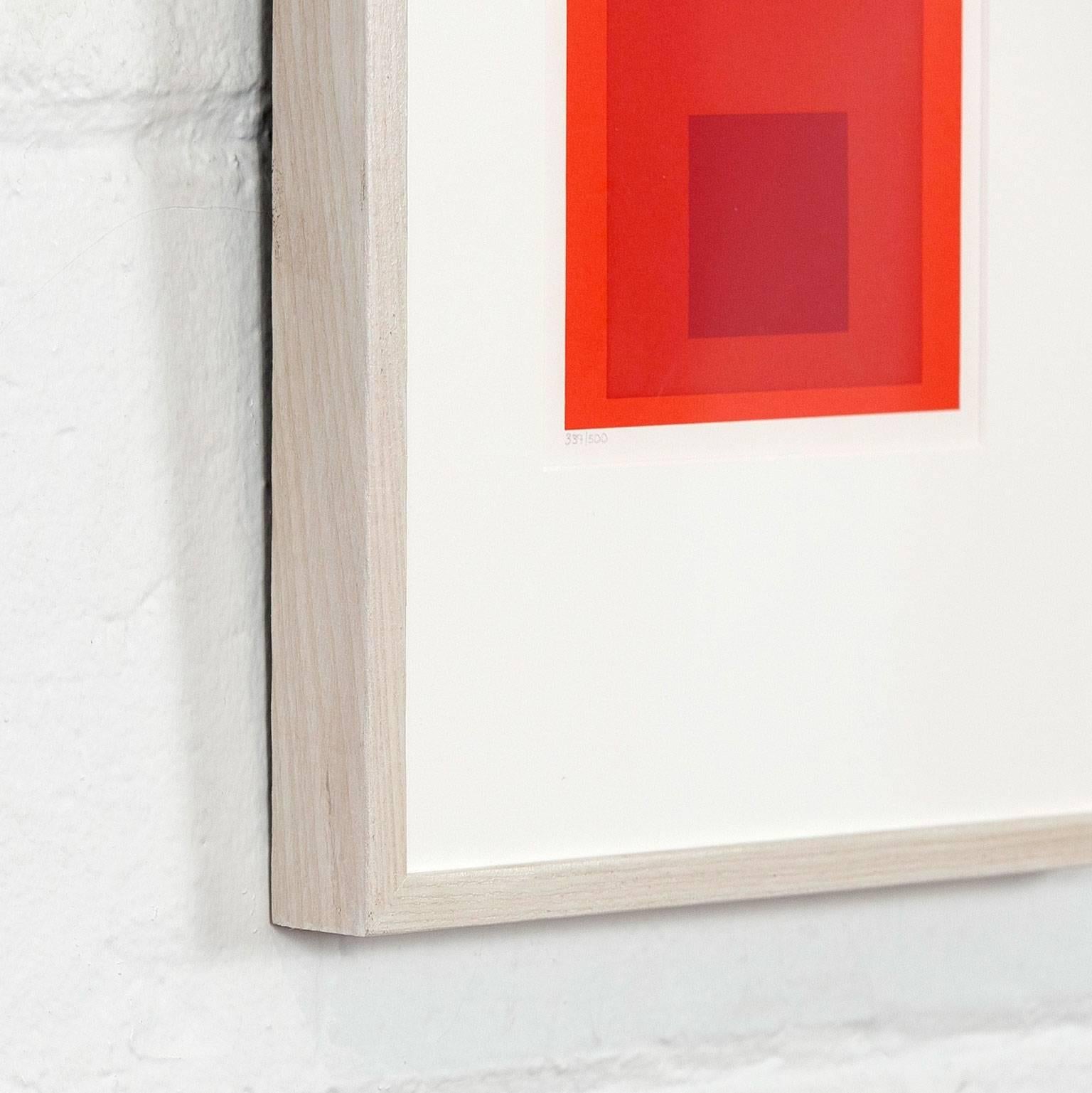 Either/Or - Red Abstract Print by Josef Albers