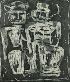 Louise Nevelson „Jungle Figures“ Radierung:: 1953-55