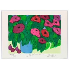 Walasse Ting "Composition with Flowers" Litho, 1980