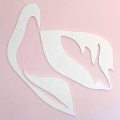 Jack Youngerman "White Glide" mounted wall sculpture, 1972