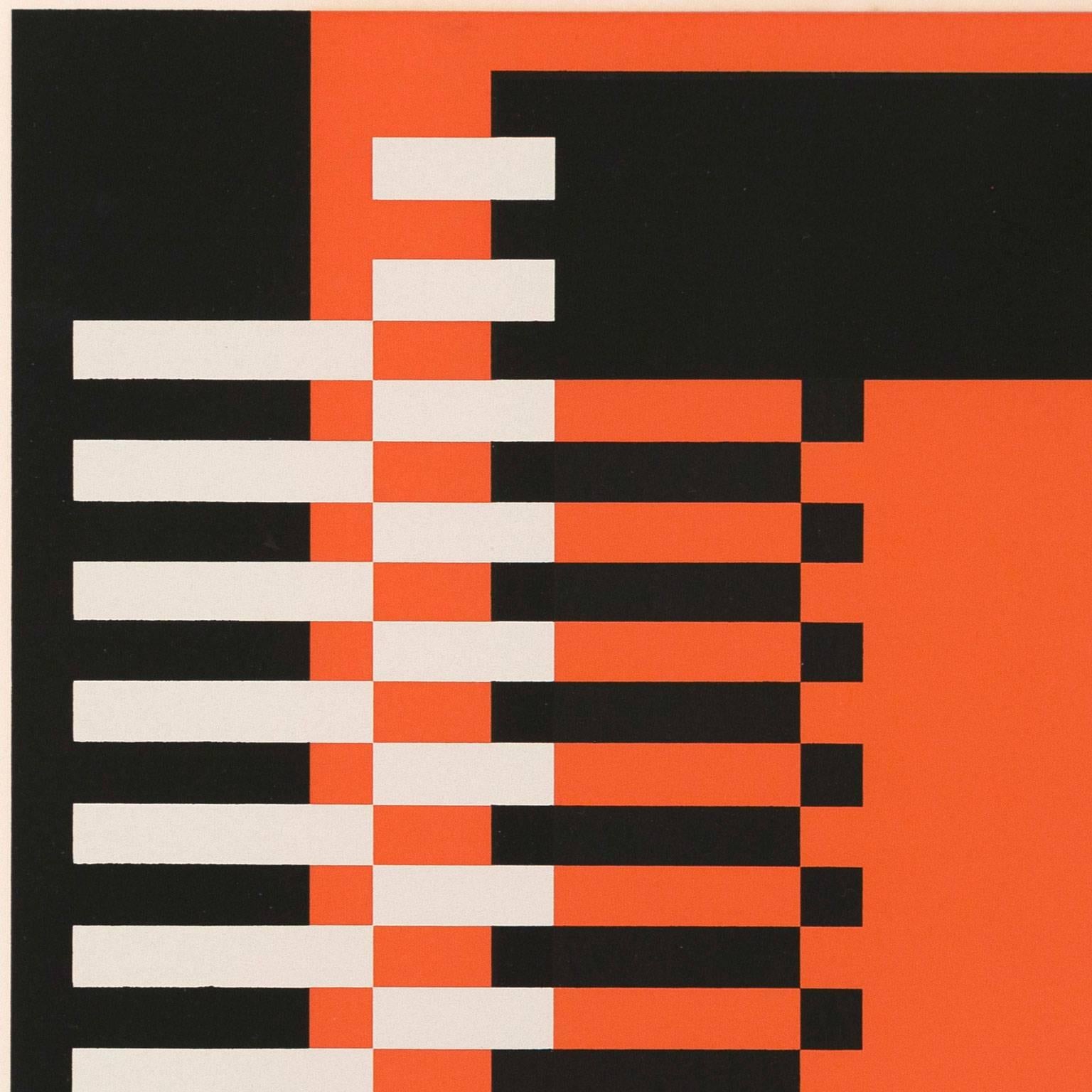 Josef Albers Abstract Print - MMA Pillars