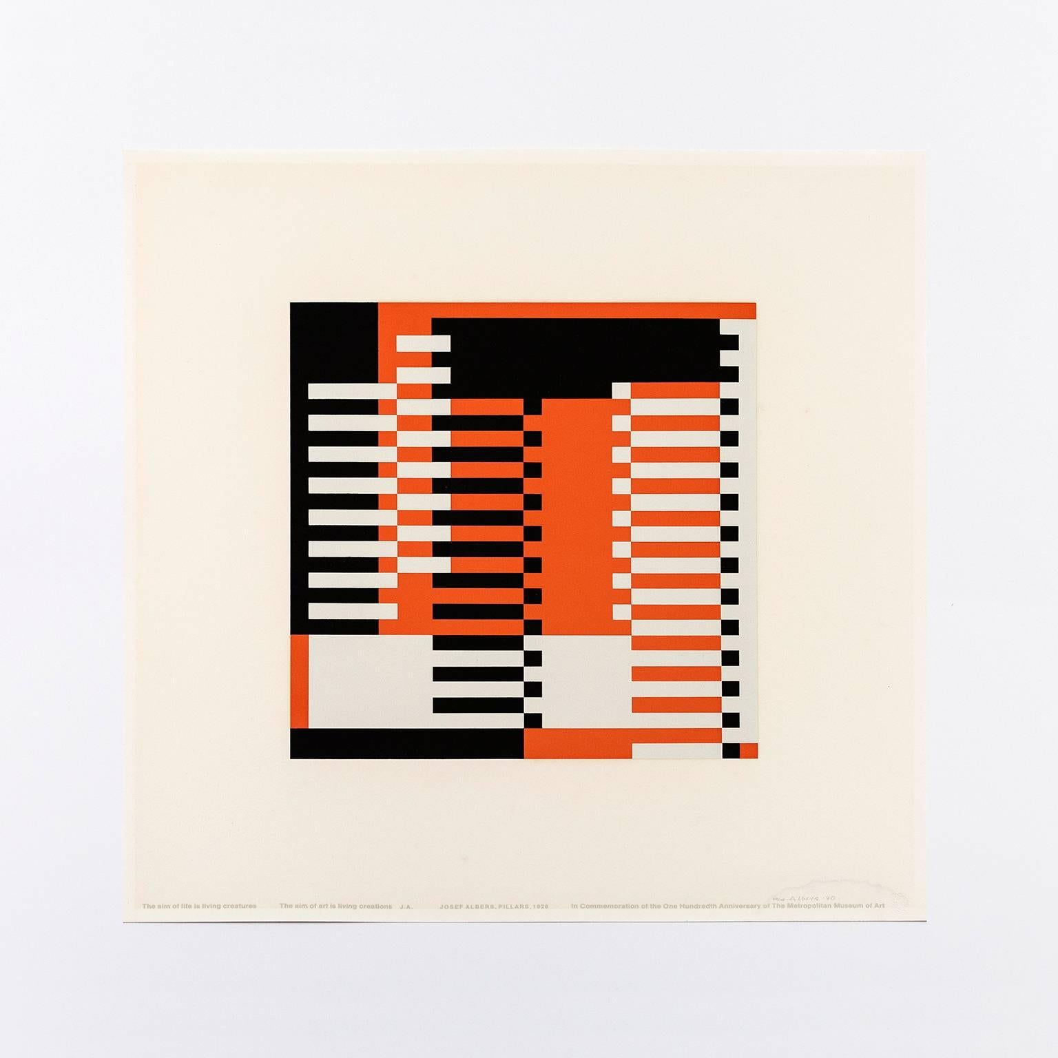 MMA Pillars - Print by Josef Albers