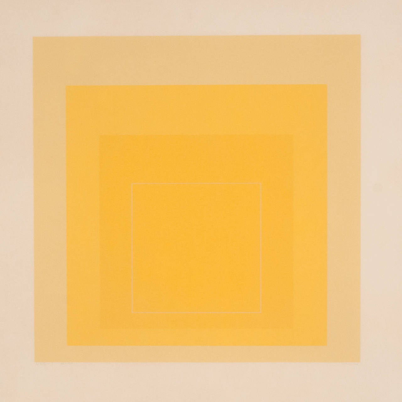 Josef Albers Abstract Print - WLS - I (Yellow Levels)