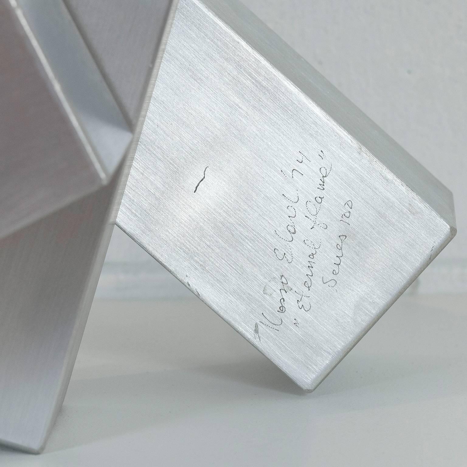 Eternal Flame - Gray Abstract Sculpture by Kosso Eloul